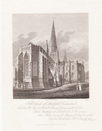 N E View of Lichfield Cathedral 