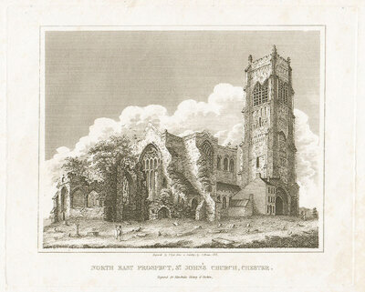 North East Prospect St John's Church Chester 