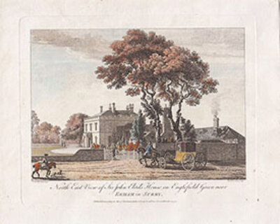 North East View of Sir John Elvil's House on Engllllefield Green near Egham in Surry
