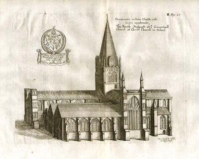 The North Prospect of the Conventuall Church of Christ Church in Oxford