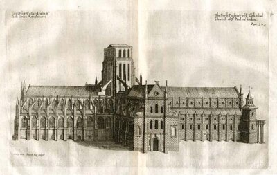 The North Prospect of ye Cathedral Church of St Paul in London