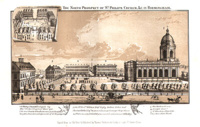 The North Prospect of St Phillips Church &c in Birmingham