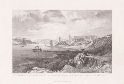 North & South Shields taken from the roocks near Tynemouth 