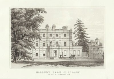 Norbury Park, Co. Surrey.  The Seat of T. Grissell Esq.  (antique print)