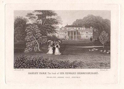 Oakley Park  -  The Seat of Sir Edward Kerrison  Bart  Near Eye Brome Hall Suffolk