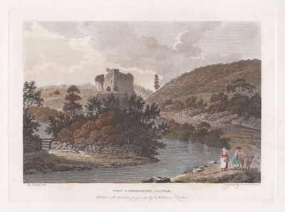 View of Okehampton Castle