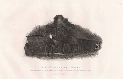 Old Locomotive Engine constructed by the late George Stevenson for Killingworth Colliery