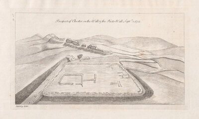 Prospect of Chester on the Wall & the Picts Wall Septr 1 1725