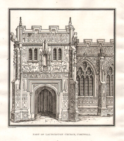 Part of Launceston Church Cornwall