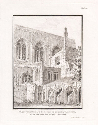 Part of the Nave and Cloisters of Chester Cathedral and of the Bishop's Palace adjoining 