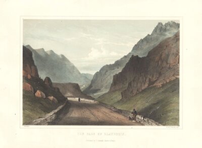 The Pass of Llanberis.  (antique print)