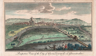 Perpective View of the City of Gloucester in Gloucestershire