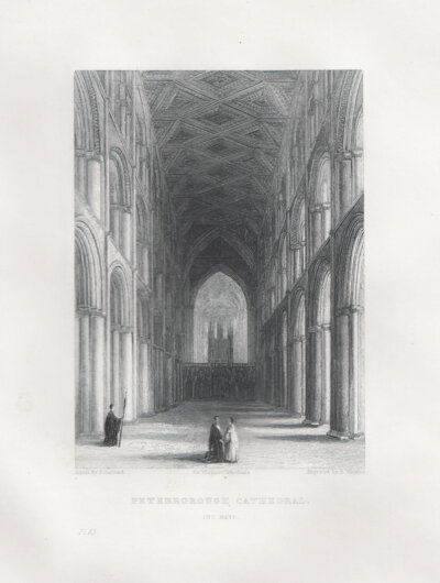 Peterborough Cathedral.  The Nave.
