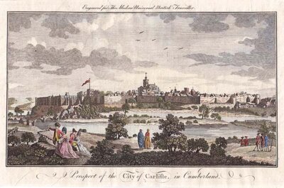 A Prospect of the City of Carlisle in Cumberland (antique print)