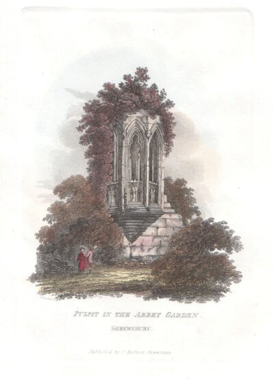 Pulpit in the Abbey Garden, Shrewsbury.