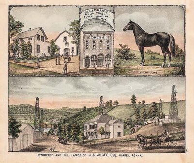 Lithographs of Warren Pensylvania