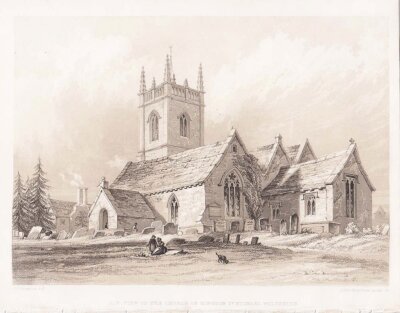 SE view of the Church of Kingston St Michael Wiltshire