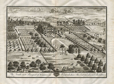 The South East Prospect of Weston in Warwickshire  The Seat of Edward Sheldon