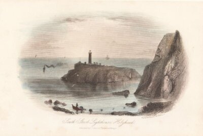South Stack Lighthouse Holyhead  (antique prints)
