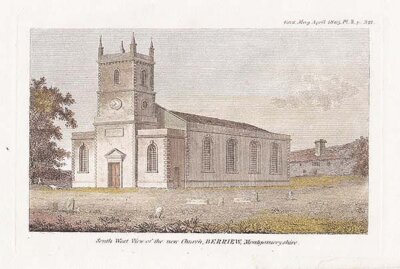 South West view of the new Church Berriew Montgomeryshire 