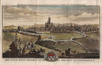The South West Prospect of the City of Canterbury