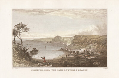 Sidmouth from the Cliffs towards Seaton 
