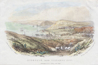 Sidmouth from Salcombe Mill 