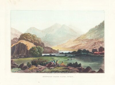 Snowdon from Capel Curig. (antique print)