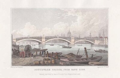 Southwark Bridge from Bank Side