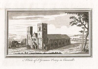 A View of St. Germans Priory in Cornwall.