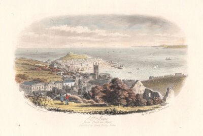 St. Ives from Park-an-Roper.  (antique print)