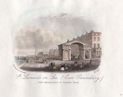 St Leonards on Sea  East Boundary with distant view of Beachy Head