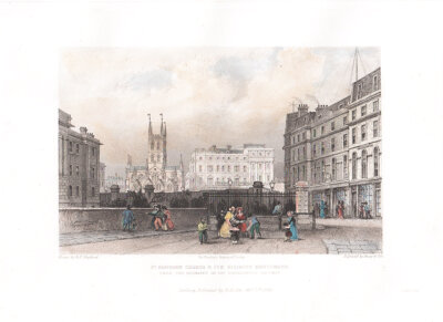 St Saviour's Church & its vicinity Southwark  -  From the entrance to the Greenwich Railway  