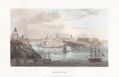 Stockholm.  (antique print)