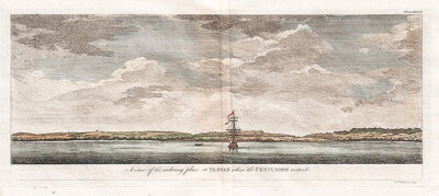 A view of the anchoring place at Tenian where the Centurion water'd