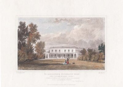 To Alexander Nicholson Esq this N E View of East Court Charlton Kings His Seat