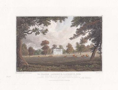 To Walter Lwrence Lawrence Esq this NW View of Sandywell Park