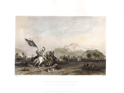 Town & Castle of Stirling From the SW Battle of Sauchie-Burn  AD 1468