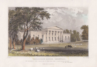 Trelissick - House Cornwall The Residence of Thos Daniells Esq 