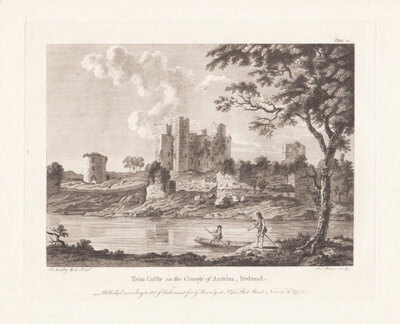 Trim Castle in the County of Antrim    (antique print)
