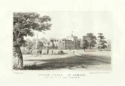 Tynan Abbey, Co. Armagh.  The Seat of Sir James M. Stronge. Bt.  (antique print)