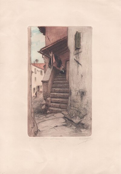 Wilhelm Unger - Laurana.  (antique print)
