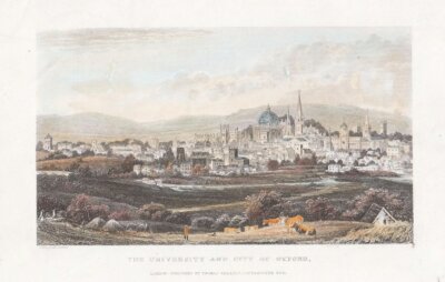 The University and City of Oxford.  (antique print)