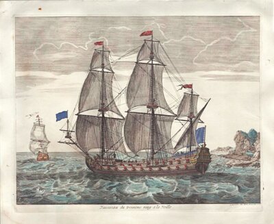 Vaisseau du troisieme rang a la voille