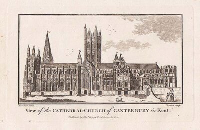 View of the Cathedral Church of Canterbury in Kent