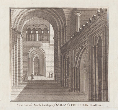 View into the South Transept of St Alban's Church Hertfordshire