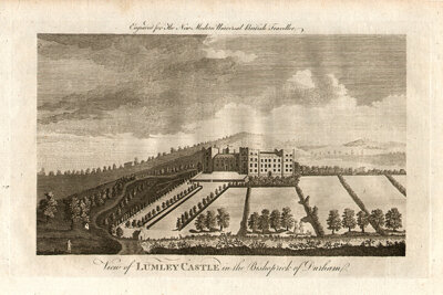 View of Lumley Castle in the Bishoprick of Durham