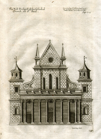 The West prospect of the Cathedral Church of St Paul