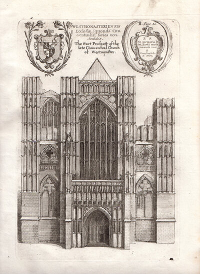 The West Prospect of the late Conventual Church of Westmynster