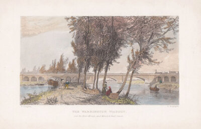The Warrington Viaduct over the River Mersey and Mersey & Irwell Canal 